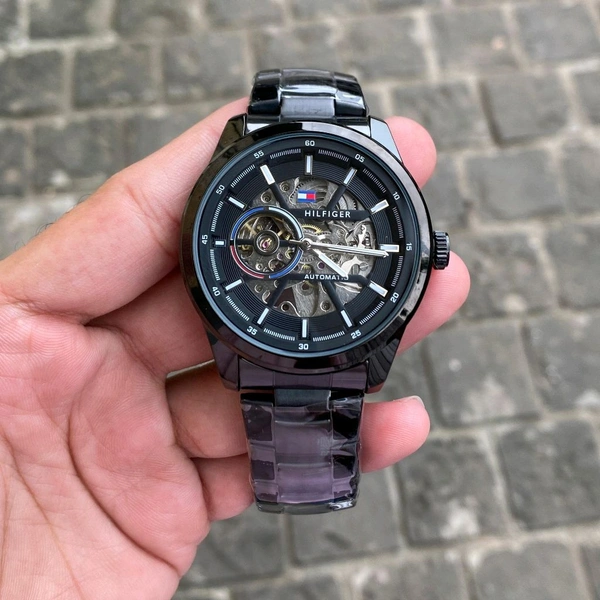 Analog Skeleton Automatic Chronograph Engine Watch - SRH1