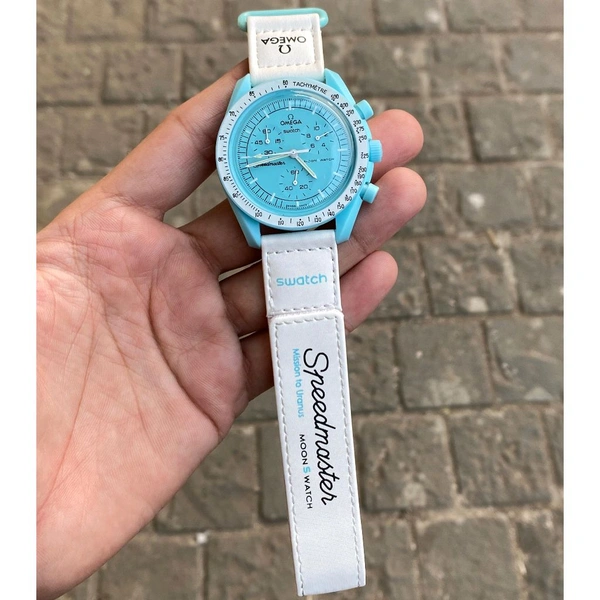 Analog Speedmaster MoonSwatch High Quality Quartz Movement Chronograph Machinery Watch - SRM4