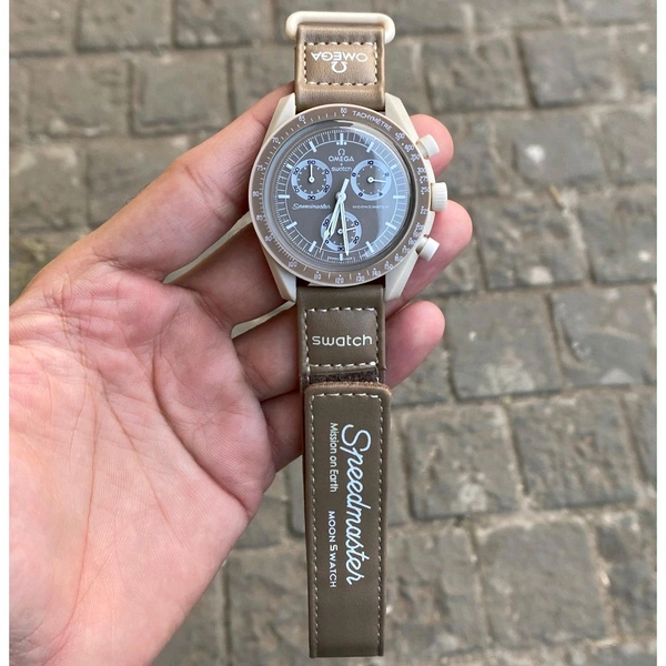 Analog Speedmaster MoonSwatch High Quality Quartz Movement Chronograph Machinery Watch - SRM5