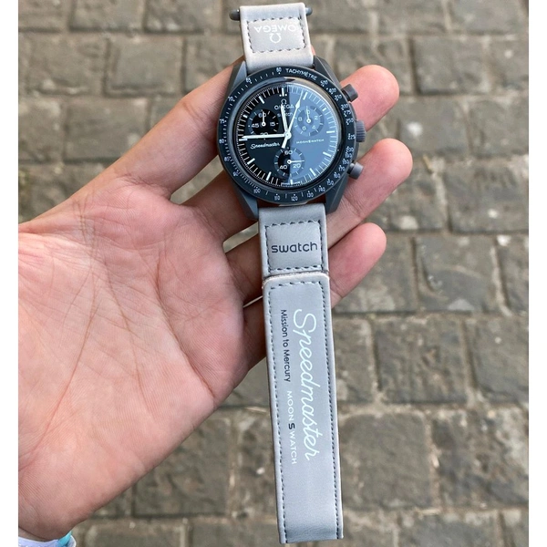 Analog Speedmaster MoonSwatch High Quality Quartz Movement Chronograph Machinery Watch - SRM9