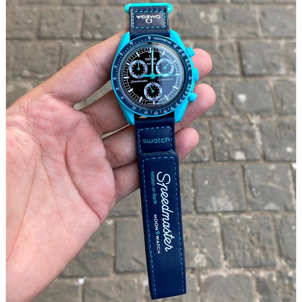 Analog Speedmaster MoonSwatch High Quality Quartz Movement Chronograph Machinery Watch - SRM10