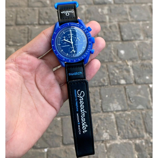 Analog Speedmaster MoonSwatch High Quality Quartz Movement Chronograph Machinery Watch - SRM11