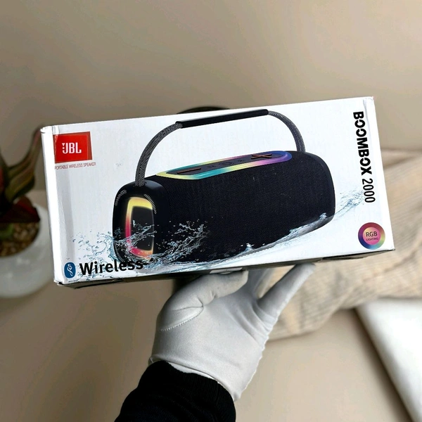 Boombox Wireless Bluetooth Speaker With Rbg Light | Powerful Sound Quality With Heavy Bass | Lights Sync With Music - SRH2