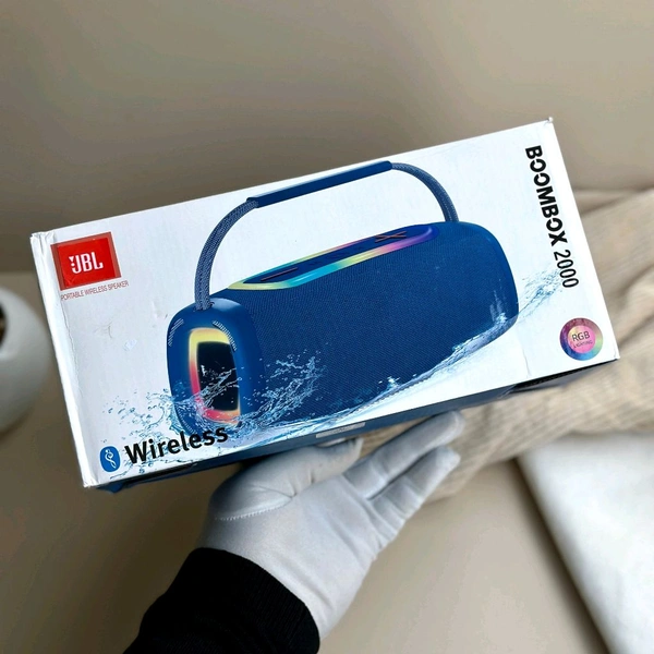 Boombox Wireless Bluetooth Speaker With Rbg Light | Powerful Sound Quality With Heavy Bass | Lights Sync With Music - SRH3