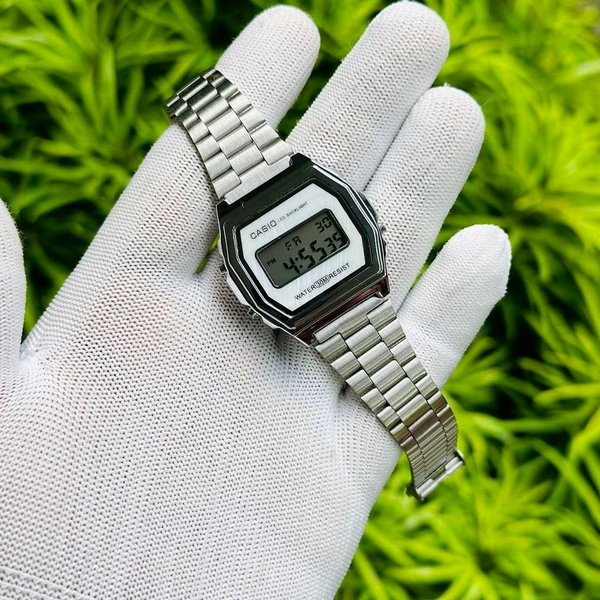 Casi0 A1000 Digital Unisex Premium Watch With High Quality Strap Best finishing Body & Case - Silver