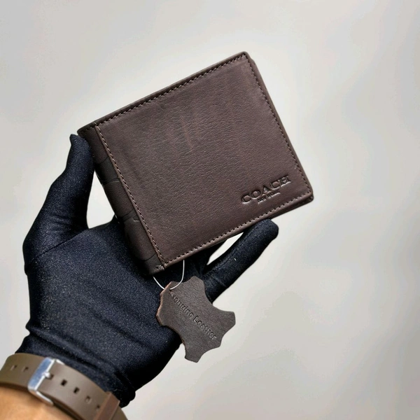 Classic Men's Leather Wallet, Premium Quality with Brand Box Packing, Perfect For Gifting - Brown