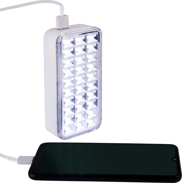 DP 7168 (RECHARGEABLE LED EMERGENCY LIGHT) 2400mAh Battery, 6 W LED, Power Bank 8 hrs Torch Emergency Light