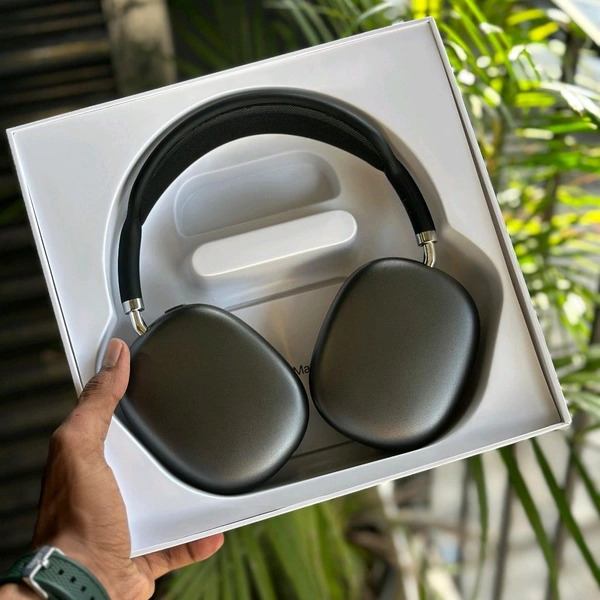 First Time In India, Air Pods Max Anc With Magnetic Case And Cushion, Serial Number Working, Original Box Packing - Black