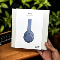 First Time In India! Presenting You All New WH-1000XM6 High Quality Headphones With Headphone Case - Blue