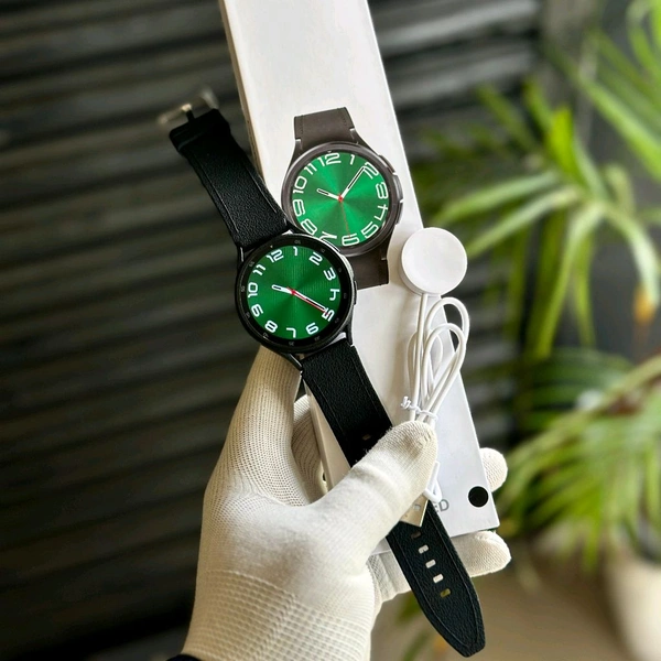 Galaxy Watch 6 Classic With Dual Dual Strap, Top Quality Classy Smartwatch, High Quality HD Display, Always on display, Passcode Lock System