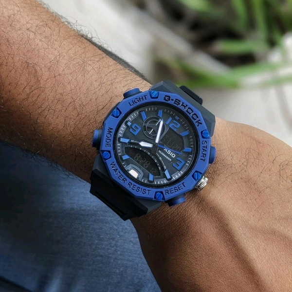 G-Sh0ck Analog And Digital Quartz Movement Watch With High Quality Strap Best finishing Body & Case - Blue