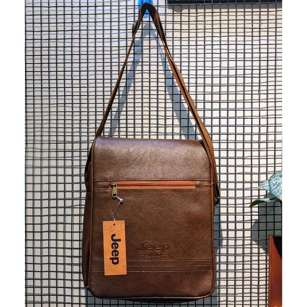 Jeep Ultra Sporty Messenger Sling Bag For Multipurpose Use - Brown