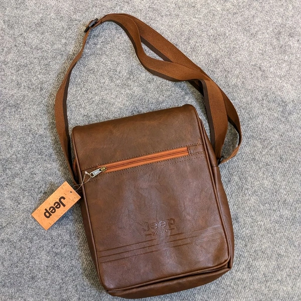 Jeep Ultra Sporty Messenger Sling Bag For Multipurpose Use - Brown