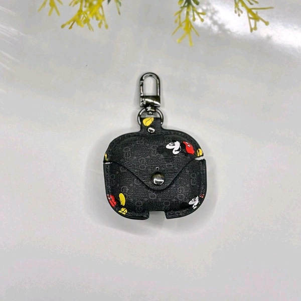 Leather Earphone Case - Cover Drop- Proof Anti- Scratch Charging Earphones Shell for Storage 3 Headphones Leather Bag Portable Accessories Light Case - SRAP2