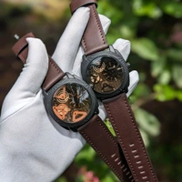 Machine Mid-Size Chronograph Brown Leather Belt With High Quality Strap Best Finishing Body & Case - SRFW2