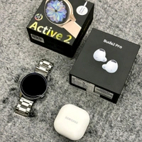 Most Awaited Budget Combo | Active 2 Amoled Display Smartwatch And Buds 2 Pro Best Quality Earphone - Silver/White