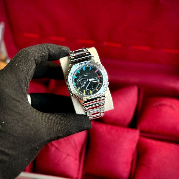 Most Demanded Analog And Digital GM2100 Top Quality With Metal Body | AutoLight, World time And Day Chronograph Working - SRG3