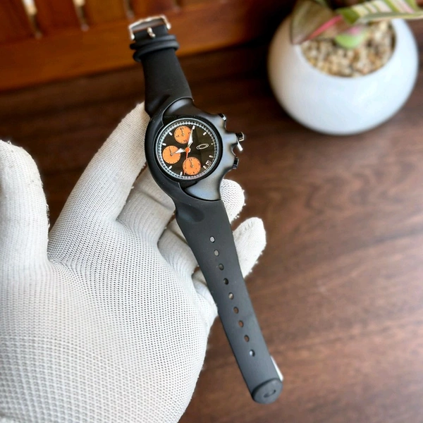 Most Demanded Analog Chronograph Quartz Movement High Quality Watch With High Quality Strap Best Finishing Body & Case - Orange