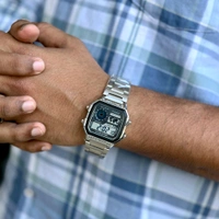 Most Demanded Digital High Quality Watch With High Quality Strap Best finishing Body & Case - Silver