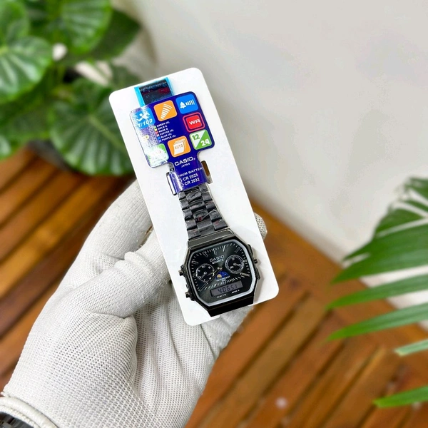 Most Demanded Vintage Analog And Digital Top Quality Watch With High Quality Strap Best Finishing Body & Case - SRV3