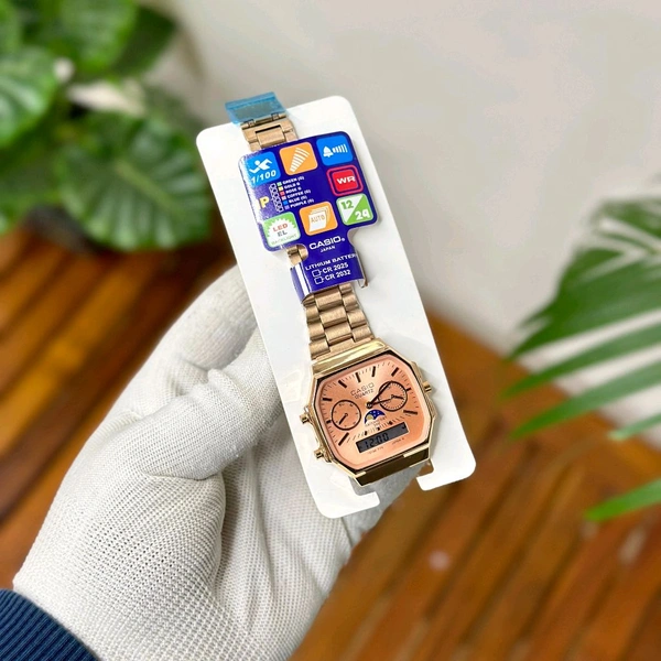 Most Demanded Vintage Analog And Digital Top Quality Watch With High Quality Strap Best Finishing Body & Case - SRV7