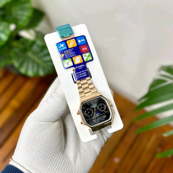 Most Demanded Vintage Analog And Digital Top Quality Watch With High Quality Strap Best Finishing Body & Case - SRV9