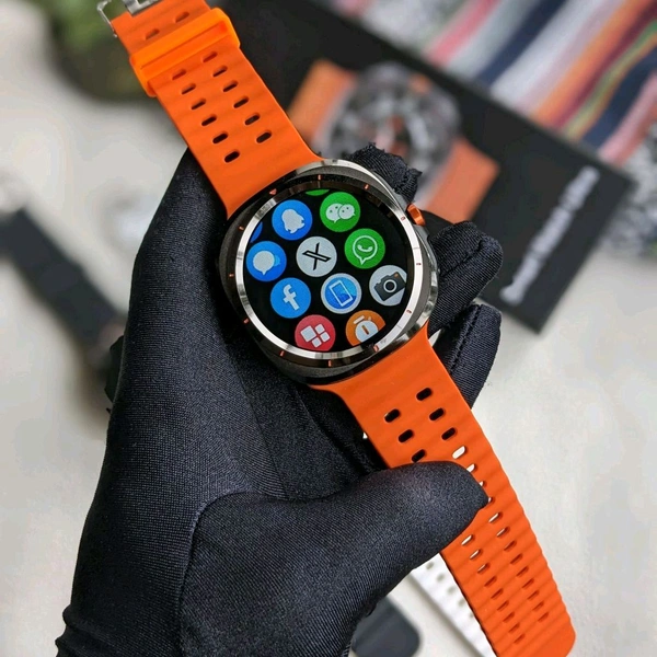 Most Demanding Ultra Budget Model, Watch 7 Ultra Smartwatch, Always On Display, On/Off Logo - Orange