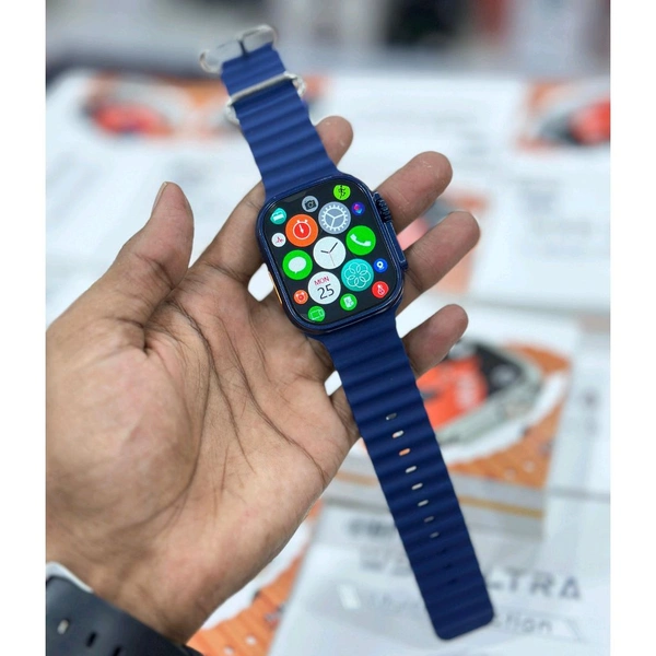 New Best Budget Ultra Smartwatch, Ws9 Ultra Premium Quality Smartwatch With Gps Support, Google Assistant, Calculator, Game, Minimise Option - Blue