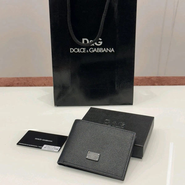 New High Quality Black Wallet With Brand Box, Card - With Carry Bag