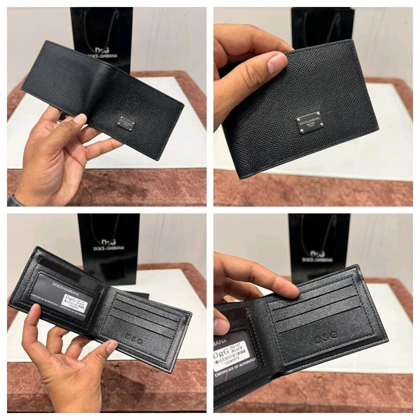 New High Quality Black Wallet With Brand Box, Card - With Carry Bag