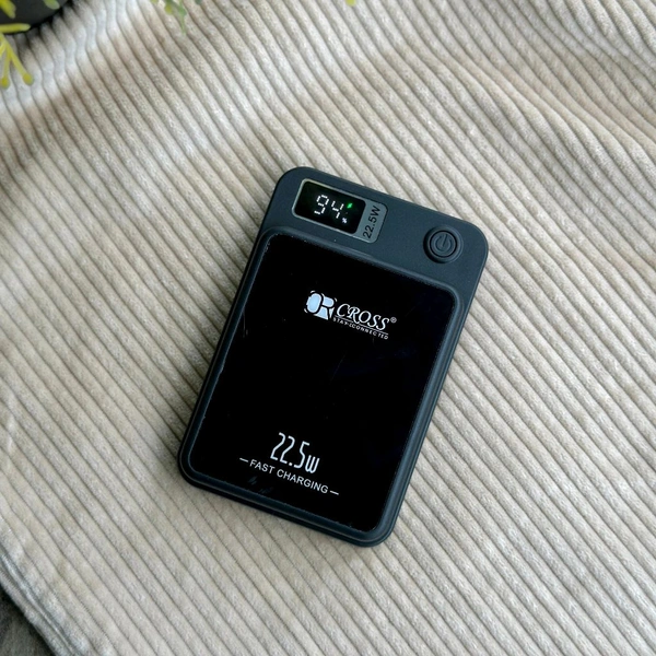 Original CROSS 10000 mAh 22.5 W Wireless Power Bank (Black, Lithium Polymer, Fast Charging, Quick Charge 4.0 for Mobile)