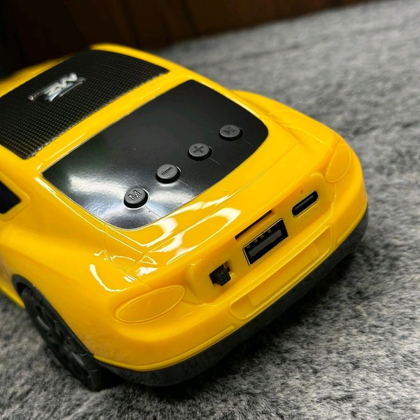 Original MZ S659 Portable Bluetooth Speaker Dynamic Thunder Sound Light Bluetooth Speaker Multicolor, Stereo Channel - Yellow