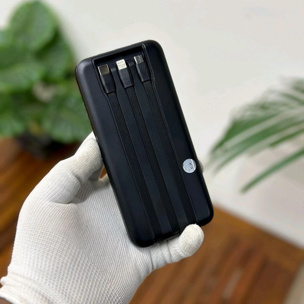 Original Soroo PB-184 12 Watt 10000mah Portable Powerbank With 3 Built-in Charging Cables and 4 Outputs