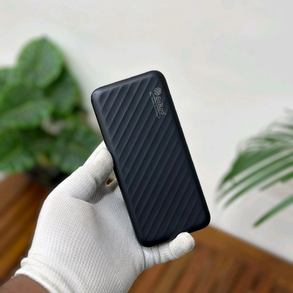 Original Soroo PB-184 12 Watt 10000mah Portable Powerbank With 3 Built-in Charging Cables and 4 Outputs