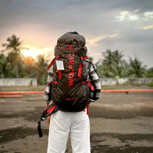 Original WOLFRIC Trekking Bag, 75 Liter Capacity, High End Quality Collection