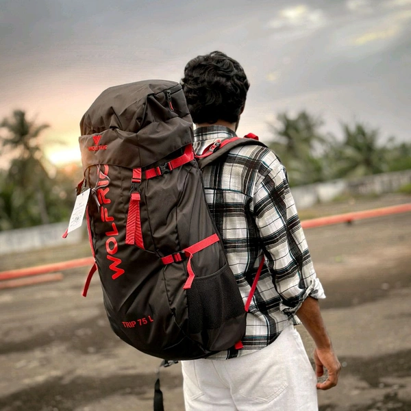Original WOLFRIC Trekking Bag, 75 Liter Capacity, High End Quality Collection