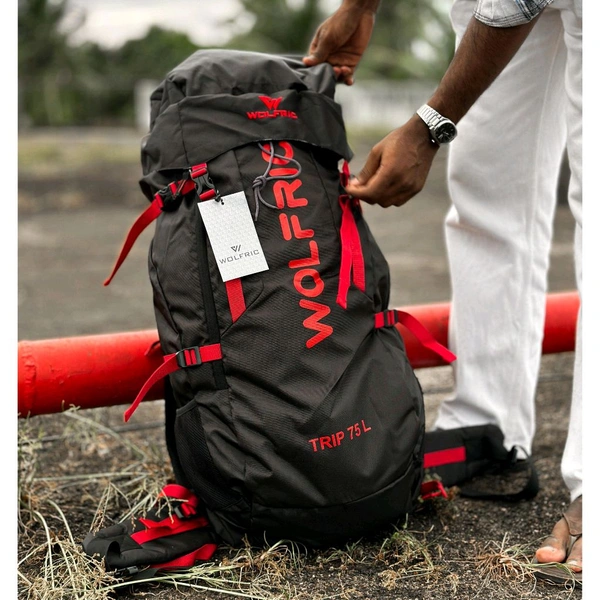 Original WOLFRIC Trekking Bag, 75 Liter Capacity, High End Quality Collection