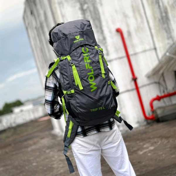 Original WOLFRIC Trekking Bag, 75 Liter Capacity, High End Quality Collection