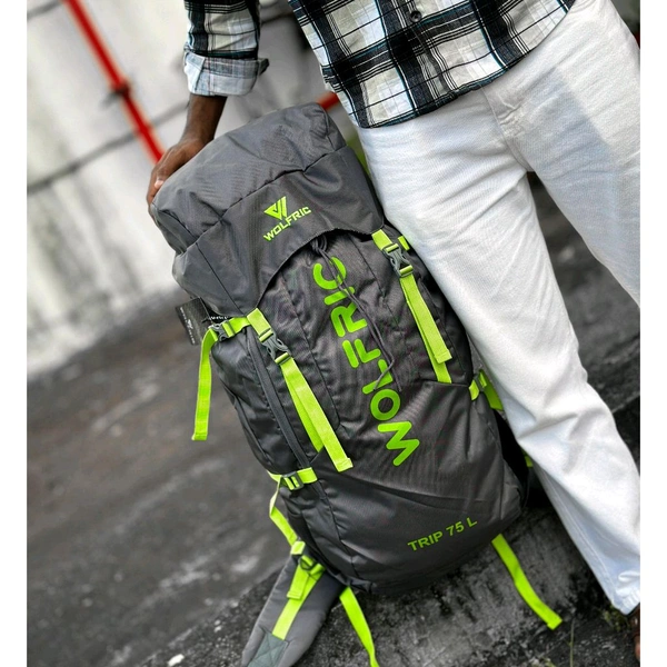 Original WOLFRIC Trekking Bag, 75 Liter Capacity, High End Quality Collection