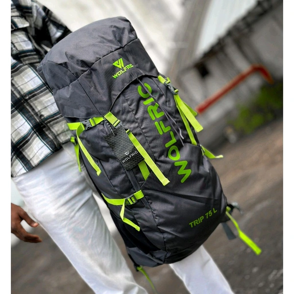 Original WOLFRIC Trekking Bag, 75 Liter Capacity, High End Quality Collection