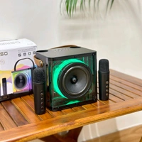 Portable Bluetooth Speaker Dynamic Sound with 2 wireless mics Karaoke 15 W Bluetooth Speaker (Stereo Channel) - STR1