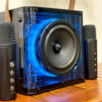 Portable Bluetooth Speaker Dynamic Sound with 2 wireless mics Karaoke 15 W Bluetooth Speaker (Stereo Channel) - STR1