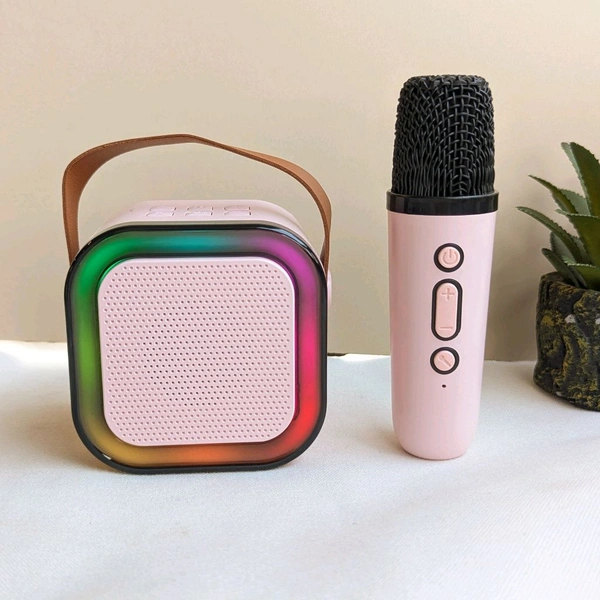 Portable Bluetooth Speaker Dynamic Thunder Sound With RGB Light Bluetooth Speaker Multicolour, Stereo Channel And Microphone Set - SRB1