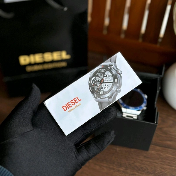 Round Smartwatch with Dual Strap & Premium Hard Box – Bluetooth Calling, Notifications & Fitness Tracking - Black