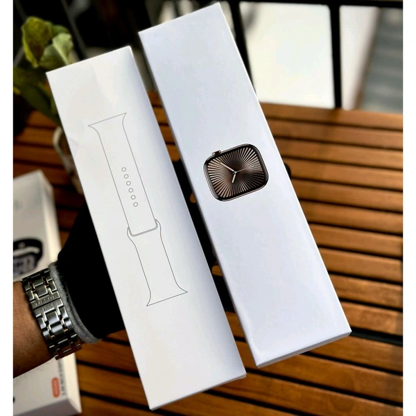 Series 10 Smartwatch – Edge to Edge Display, Bluetooth Calls, Weather & Music Control, Sports Modes, Wireless Charging, Silicone Band - Perfect Gifting