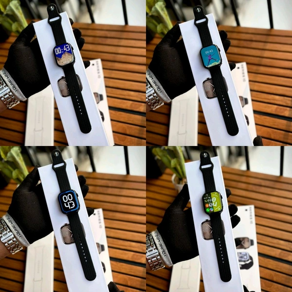 Series 10 Smartwatch – Edge to Edge Display, Bluetooth Calls, Weather & Music Control, Sports Modes, Wireless Charging, Silicone Band - Perfect Gifting