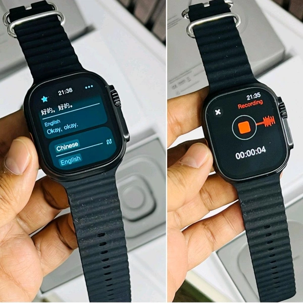 Smartwatch Ultra 2 – Black Edition With 64gb Storage, AirPods Connectivity, Original Style Logo, Real Screws, Strap Locks