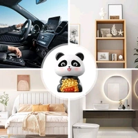 Solar Panda for Car Dashboard - Panda Dashboard Figurines, Solar-Powered Shaking Head Lucky Panda Decoration for Car Dashboard Accessories - Gold Ingot
