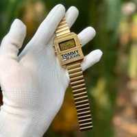 T0mmy Premium Quality Digital Watch With High Quality Strap Best finishing Body & Case - Gold