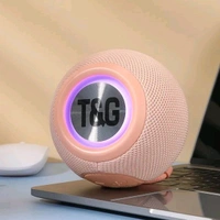 T&G TG337 New Portable Speaker Wireless Bluetooth Speakers 3D Stereo Surround Subwoofer Outdoor Waterproof Loudspeaker - Pink